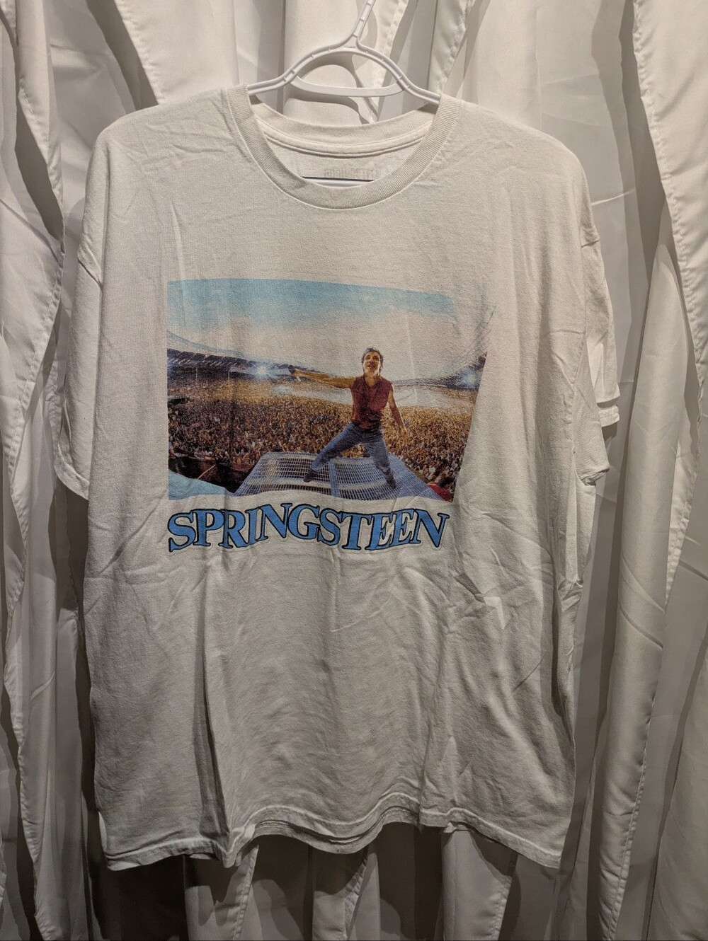 15 Bruce Springsteen Born In The USA Tour 84-85 Graphic T-Shirt White XL